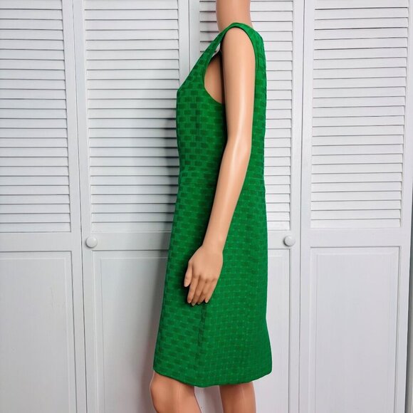 New TAKBOTS Green Textured Sleeveless Sheath Dress Size 12P - Picture 3 of 8